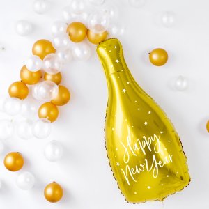 Folieballong - Gullflaske - Godt nytt r