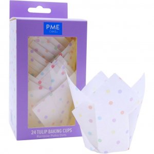 Cupcakeformer - Tulip - Pastellprikker