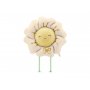 Folieballong - Blomst - Beige/Gul Folieballong - Blomst - Beige/Gul