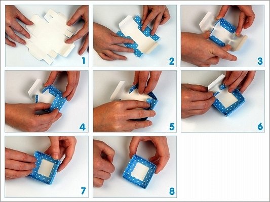 Gaveeske - 10-pakning - Hvit med lokk Gaveeske - 10-pakning - Hvit med lokk