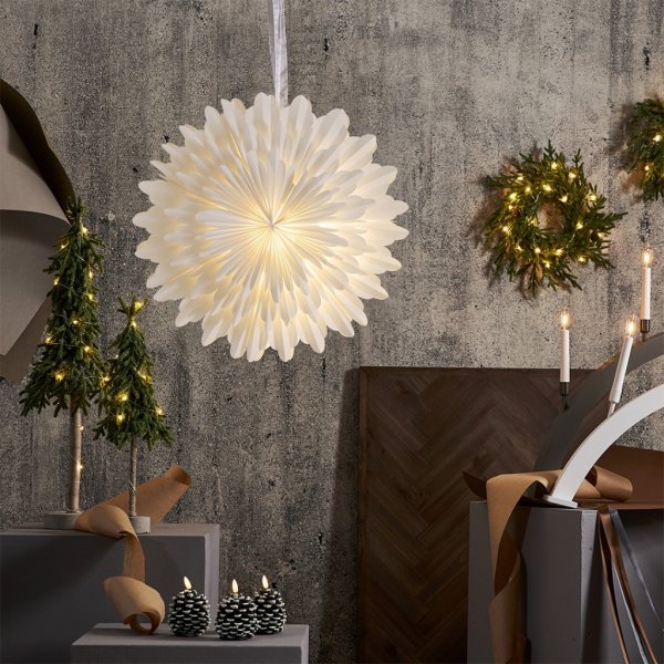 Julestjerne - SNØ 50 cm - Hvit Julestjerne - SNØ 50 cm - Hvit