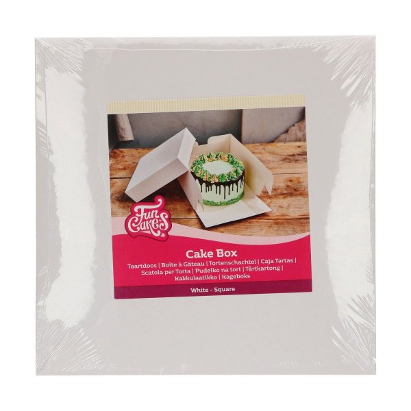 Kakeboks hvit - 20 x 20 x 15 cm - FunCakes Kakeboks hvit - 20 x 20 x 15 cm - FunCakes