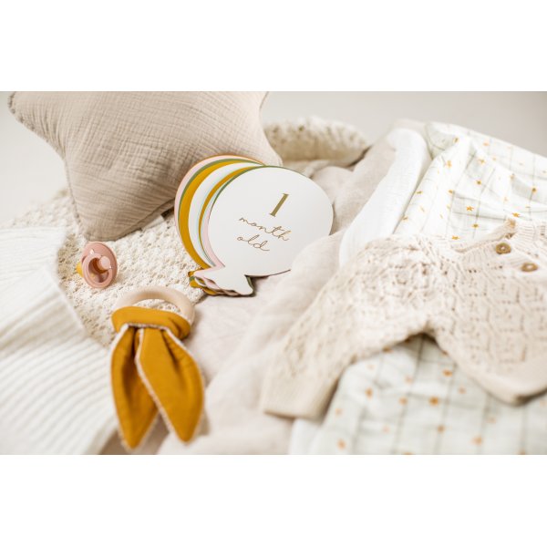 Ballongformede kort for milepæler for babyen Ballongformede kort for milepæler for babyen