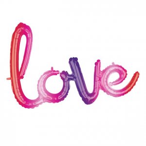Folieballong - Ombre Love - Rosa/Lilla Folieballong - Ombre Love - Rosa/Lilla