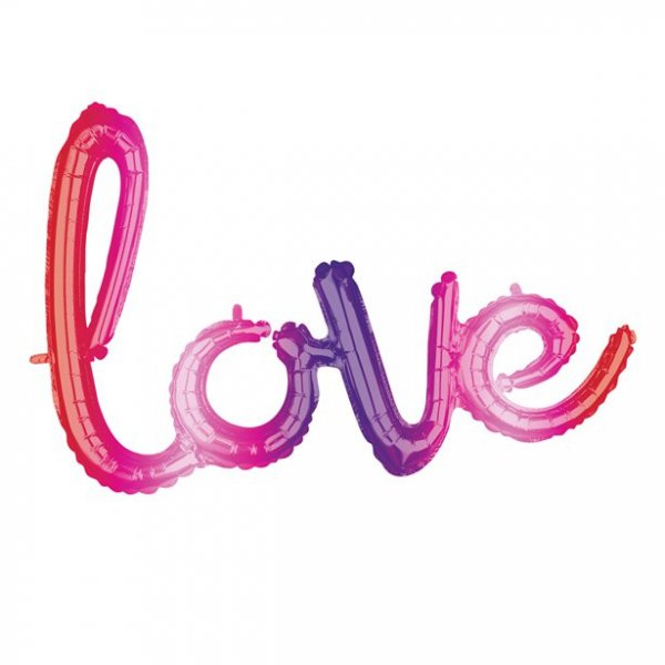Folieballong - Ombre Love - Rosa/Lilla Folieballong - Ombre Love - Rosa/Lilla