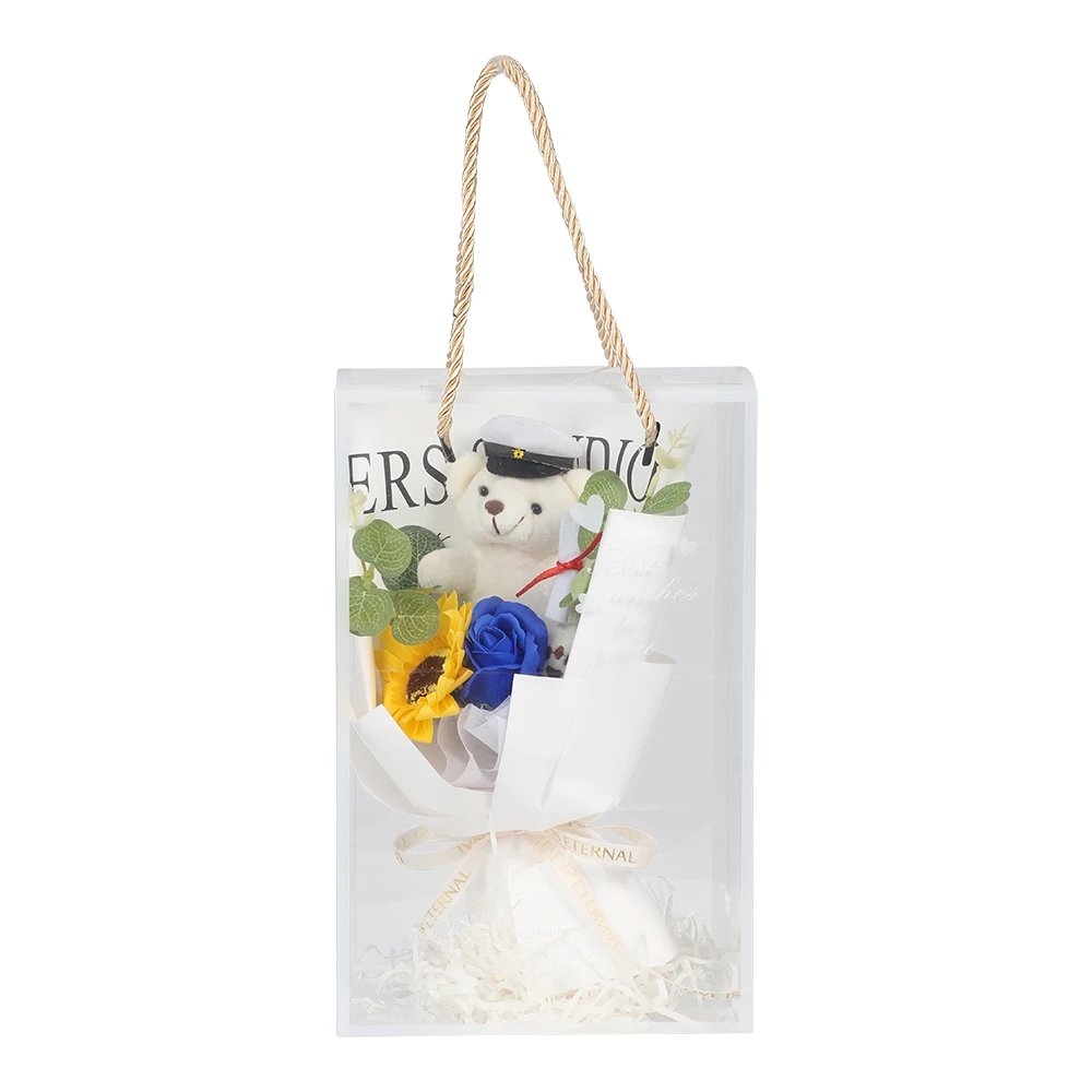 Gaveeske - Student - Blomster og bamse - Alle studenter, Student