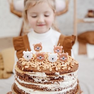 Kakelys - Bursdagsbjrn - 6-pakning