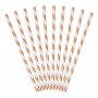 Sugerør - Stripete - Roségull - 10 stk Sugerør - Stripete - Roségull - 10 stk